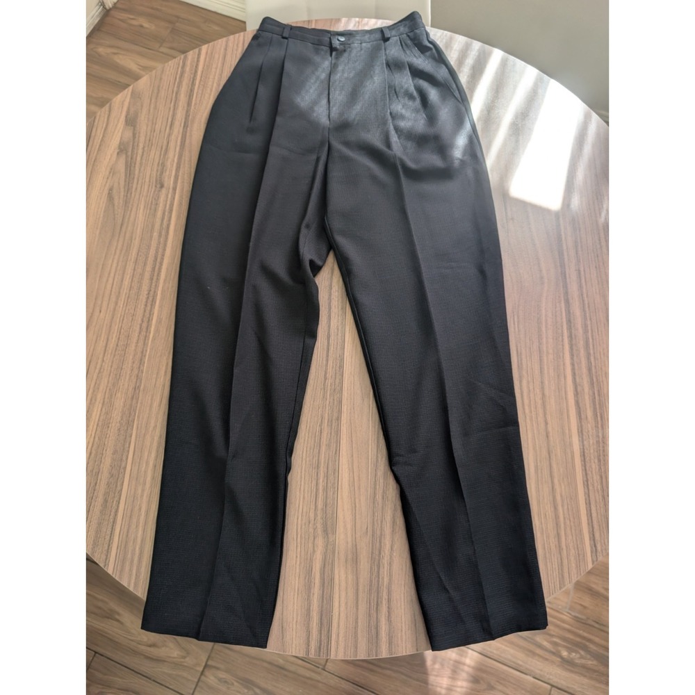 Women's Size 6 Vintage Christy Girl Black Pleated Dress Pants Made in USA